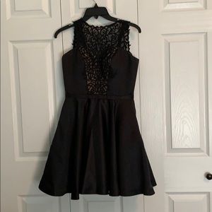 La Femme Black Cocktail Dress